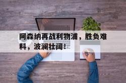 电子竞技-阿森纳再战利物浦，胜负难料，波澜壮阔！